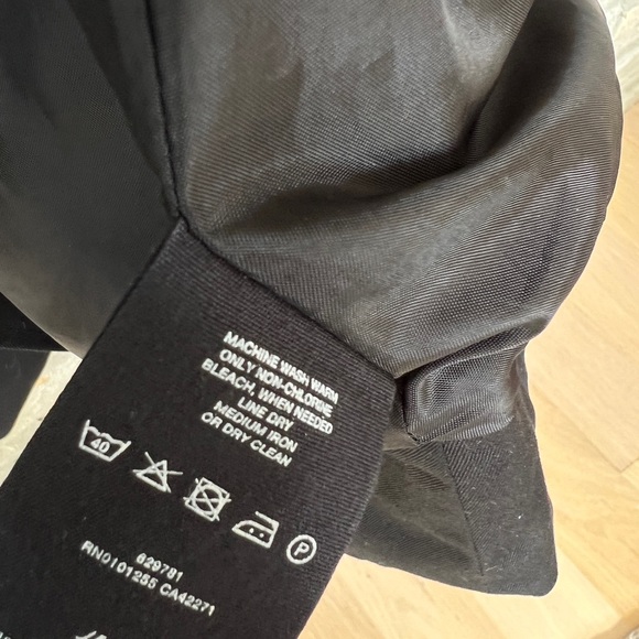 H&M Black Parka Jacket Coat Pockets Zipper Buttons 4 - Picture 10 of 12